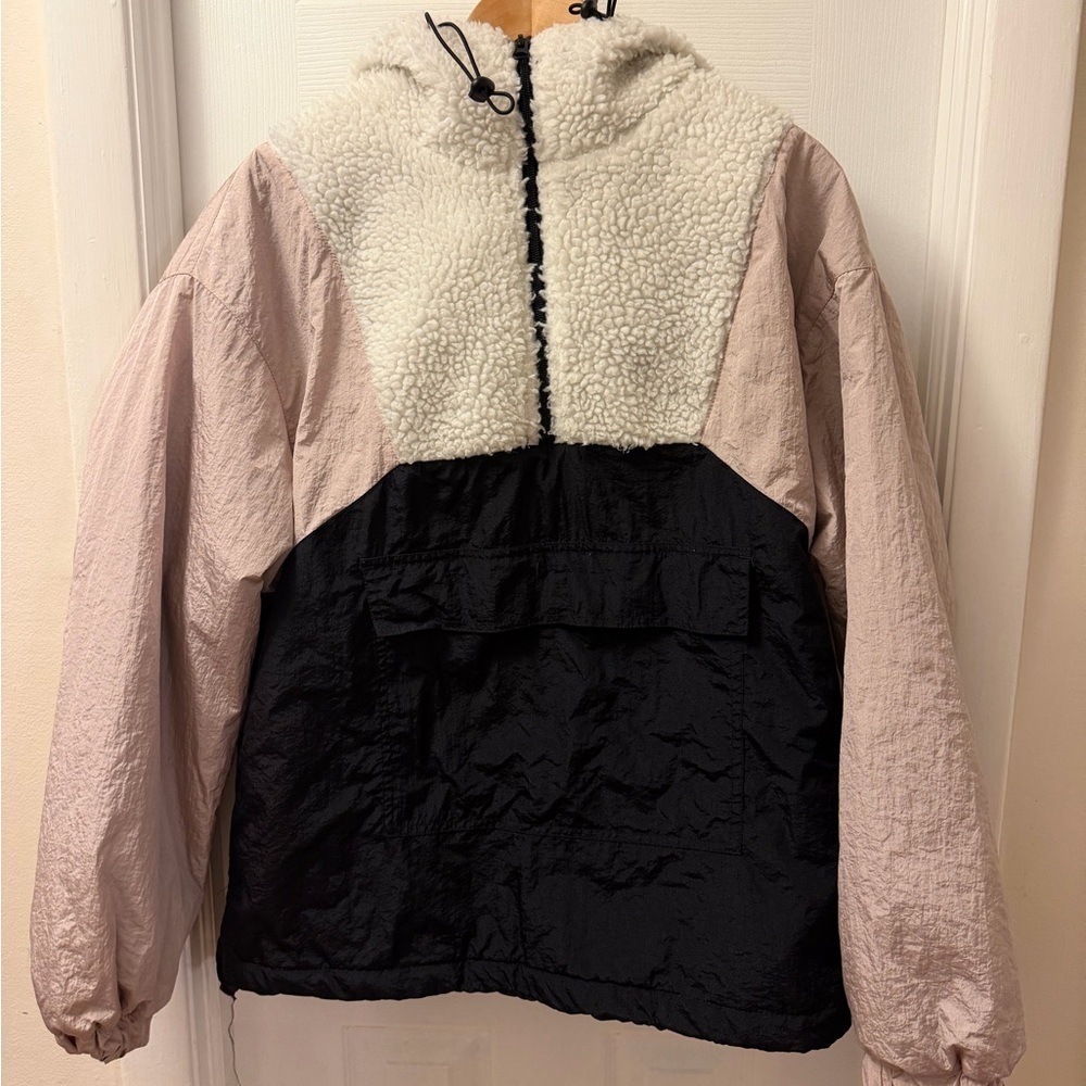 ASOS Colorblock Hooded Half-zip Jacket - Picture 2 of 6